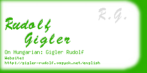 rudolf gigler business card